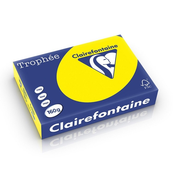 Kopiopaperi A4 160g 250 arkkia keltainen Trophee 1029