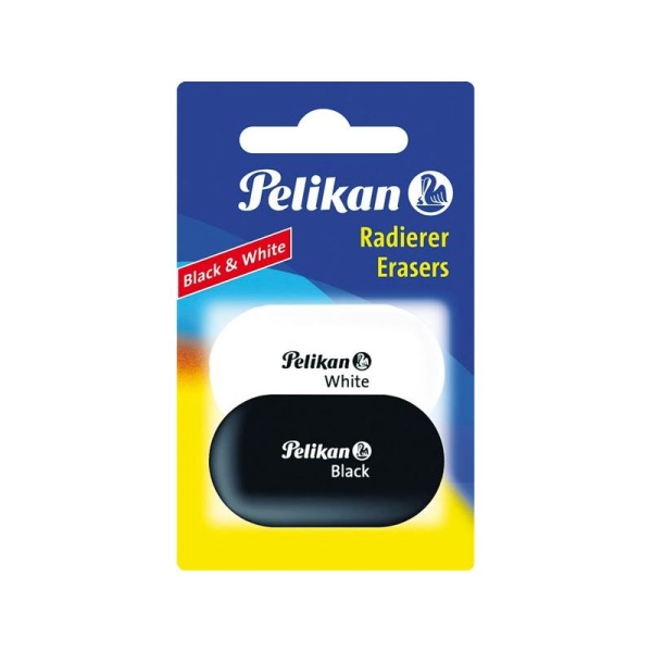 PYYHEKUMI 2 KPL VALKOINEN JA MUSTA ISO PELIKAN