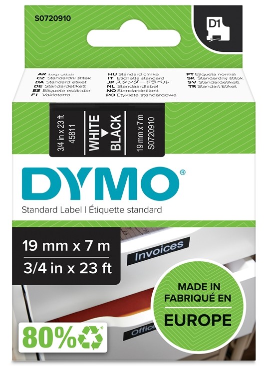 Dymo D1 19MMX7M VALK/MUSTA 45811