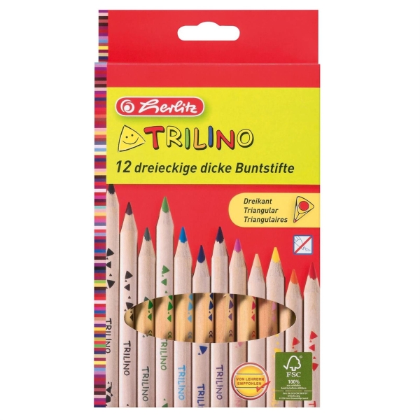 PUUVÄRIT 12 KPL KOLMIKULMA JUMBO HERLITZ, FSC