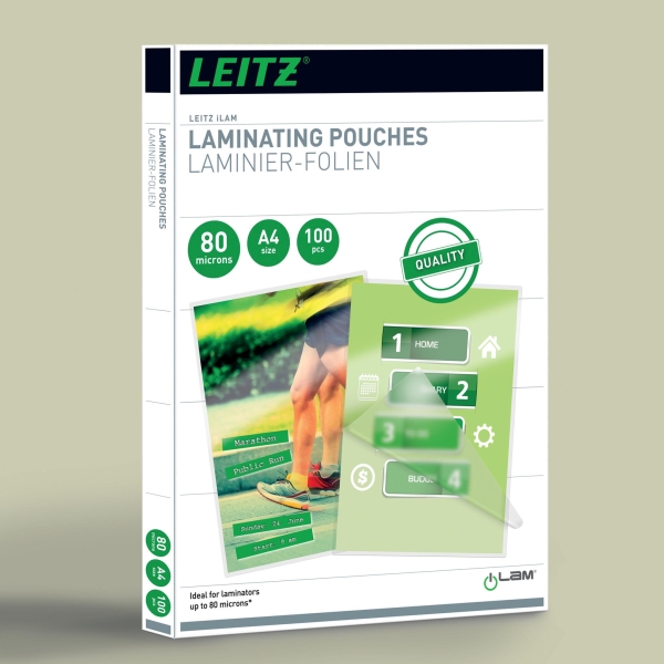 LAMINOINTITASKUT A4/100 KPL 80 MIC KIRKAS LEITZ
