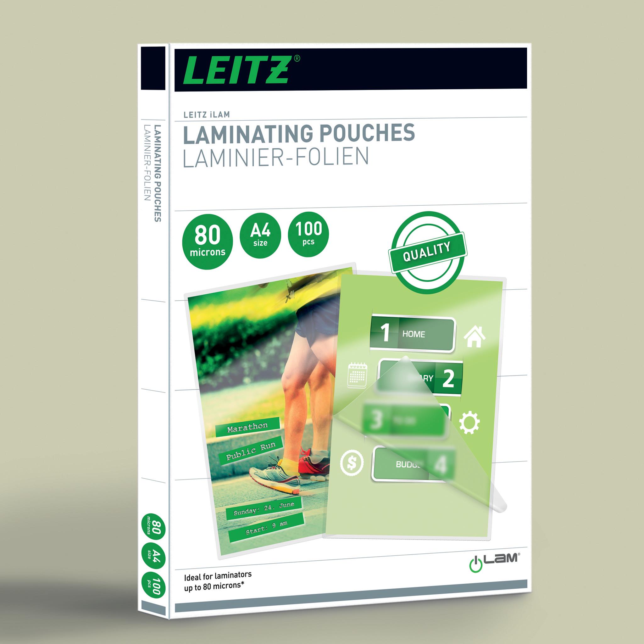 LAMINOINTITASKUT A4/100 KPL 80 MIC KIRKAS LEITZ