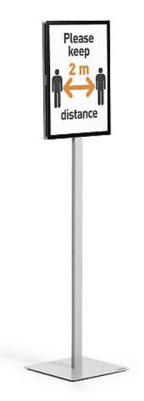 Infotaulu jalustalla A3 2xDuraframe magneettikehystä