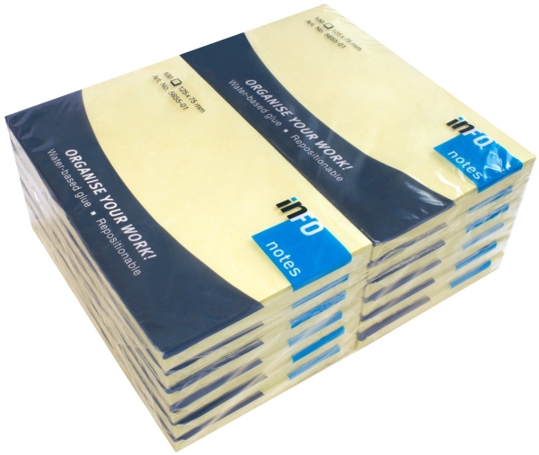 VIESTILAPPU 125X75 MM 100 KPL KELTAINEN FSC INFO NOTES