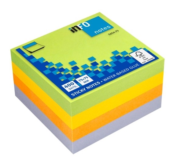 VIESTILAPPU 75X75 MM 400 KPL VÄRILAJITELMA SPRING