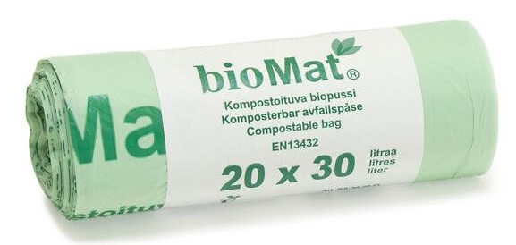 Biojätepussi 30L, 500mmx500mm, 20kpl/rll