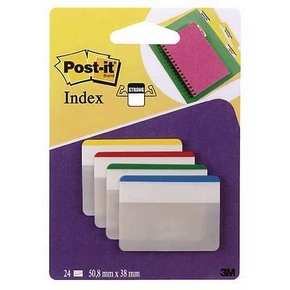 Teippimerkki värilajitelma 4x6kpl, 3M Post-it Index 686F filing
