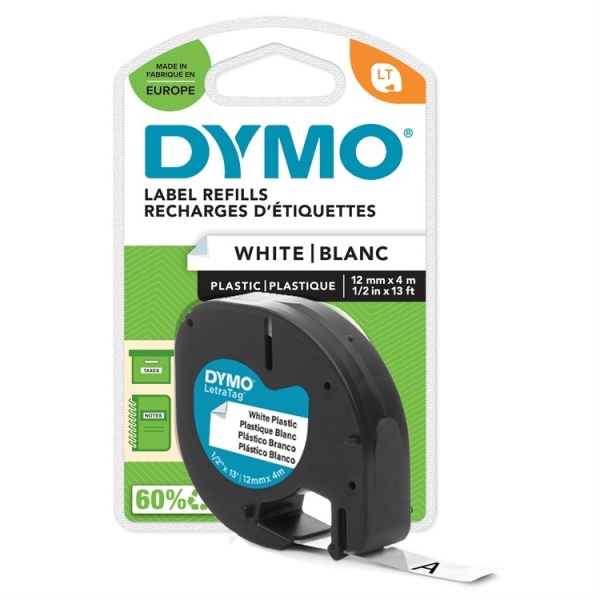 Dymo Letratag 12MMX4M MU/VA 91221