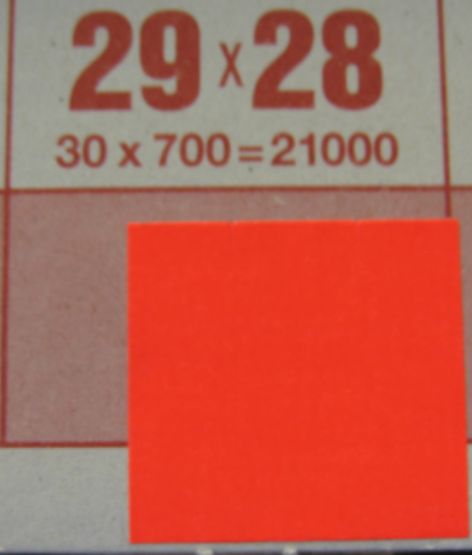 Hinnoitteluetiketti 29×28 mm FL punainen L2 Meto