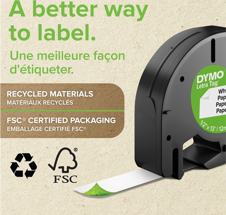 Dymo Letratag 12MMX4M MU/VA 91221 - Image 3