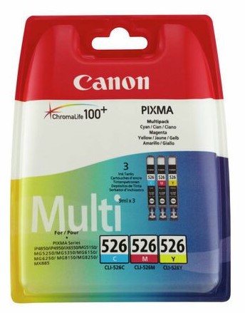 Canon mustepatruuna CLI-526 CMY 3-väri multipack