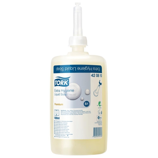 Tork Premium nestesaippua 6x1L eritt. mieto, hajusteeton S1