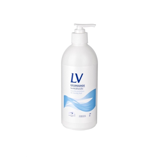 Käsihuuhde LV 500ml pumppupullo, hoitava, myös herkkäihoisille