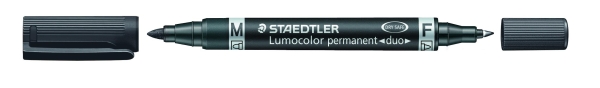 MERKINTÄTUSSI DUO 0,6/1,5 MM MUSTA STAEDTLER 348-9