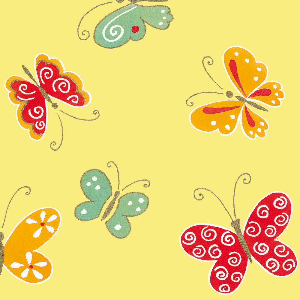SERVETTI 33 CM - Butterflies yellow