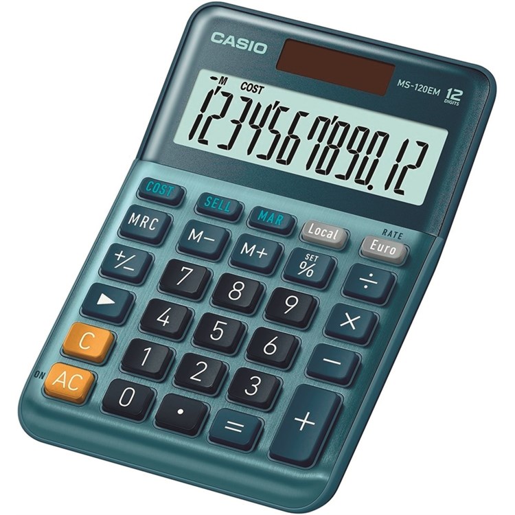 Pöytälaskin Casio MS-120EM 12-numeroa.
