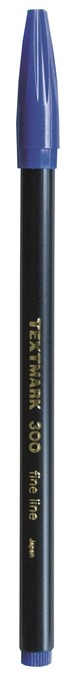 MERKINTÄTUSSI 0,5 MM VESILIUKOINEN SININEN TEXTMARK 300