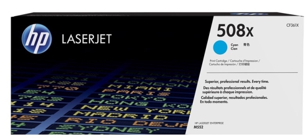 HP 508X CLJ M552/M553 cyan värikasetti 9,5K