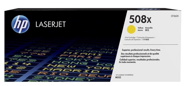 HP 508X CLJ M552/M553 keltain. värikasetti 9,5K