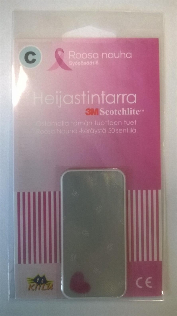 KIILU C ROOSA NAUHA SYDÄNTARRA HEIJASTIN (GE)