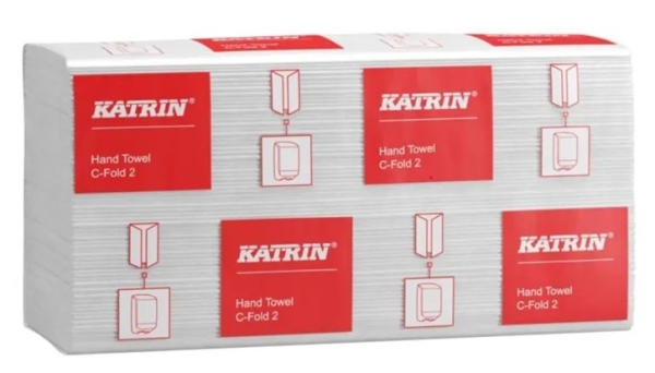Käsipyyhe valkoinen Katrin Classic, C-taitto, 2-kert. 16pkt/säkki
