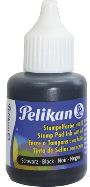 LEIMASINVÄRI 30 ML ÖLJYLLÄ MUSTA METALLILEIMASIMILLE PELIKAN