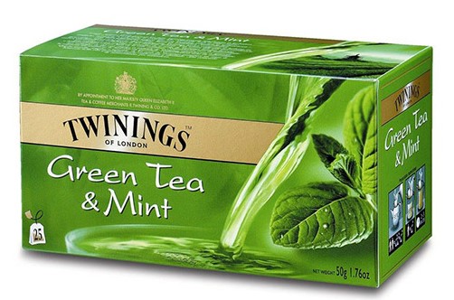 Tee vihreä pussitee Minttu 25 pussia Twinings