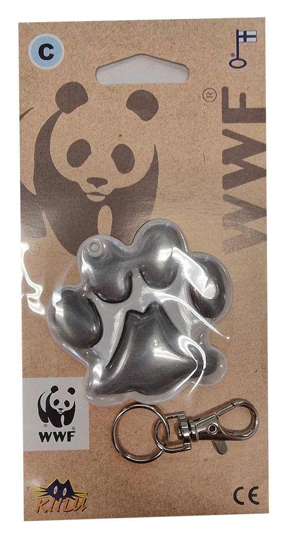 Kiilu C WWF tassu valkomusta heijastin