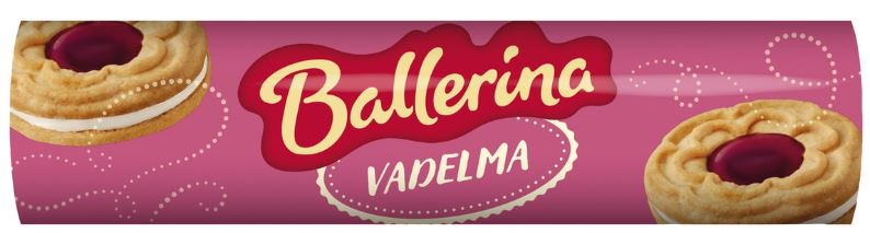Kantolan ballerina täytekeksi 190g, vadelma