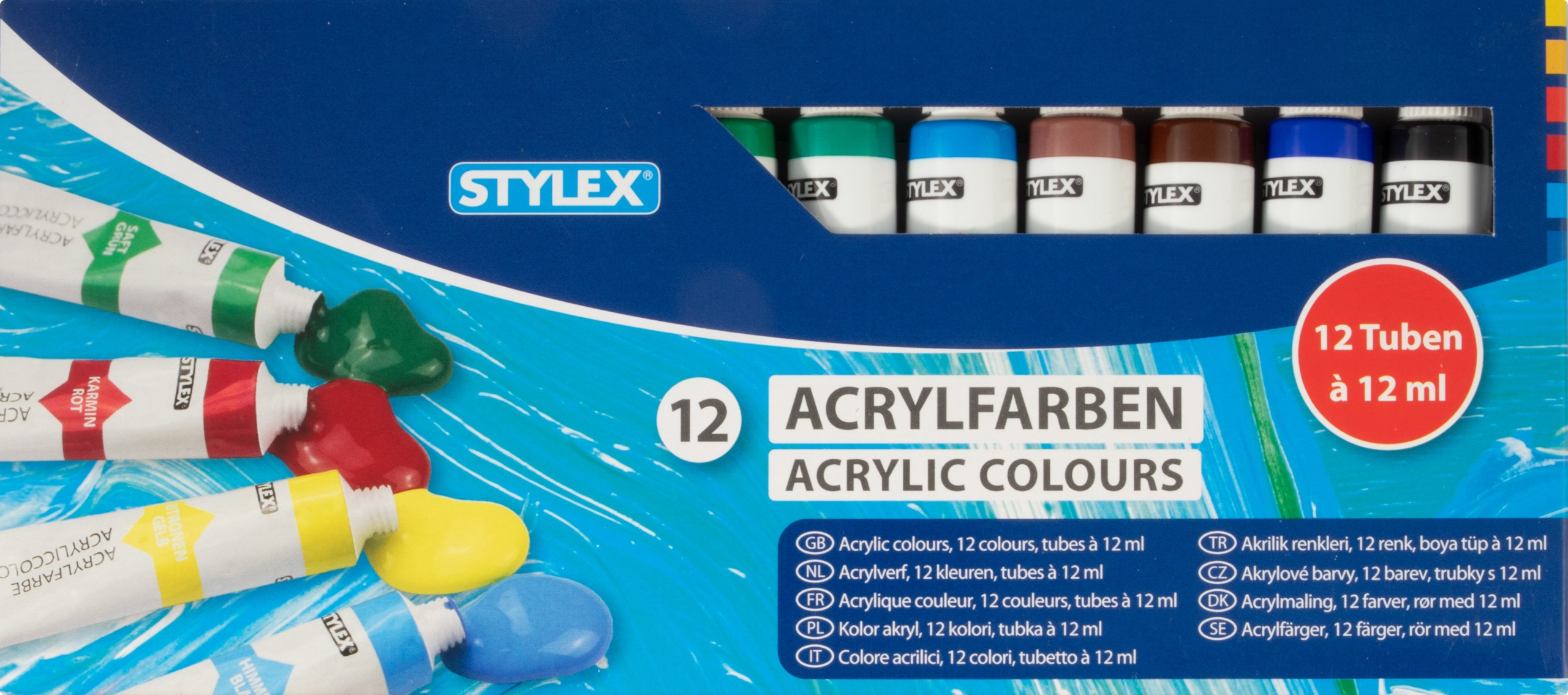 AKRYYLIVÄRIT 12x12ml STYLEX