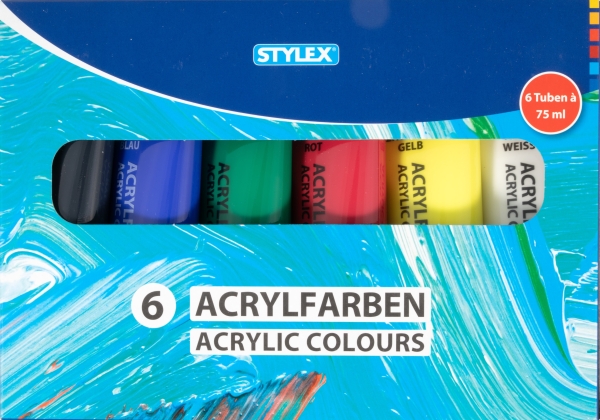 AKRYYLIVÄRIT 6x75ml STYLEX