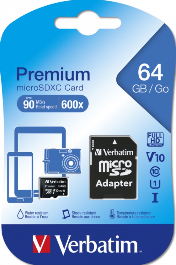 MUISTIKORTTI MICRO SDXC 64 GB CLAS 10 + ADAPTERI