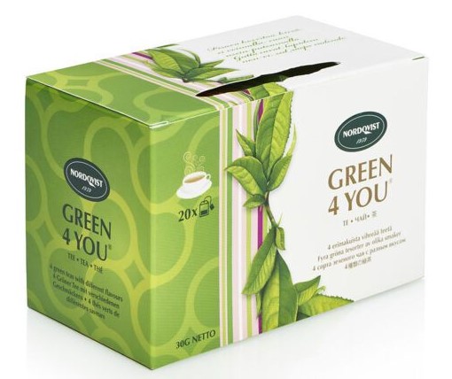 Nordqvist Green Tea 4 You maustettu vihreä tee, 20pss