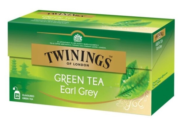 Twinings Teepussi vihreä tee Early Grey 25 pussia