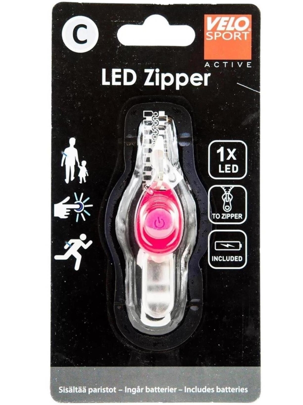 Velo Sport C led zipper vetoketjuvalo pinkki