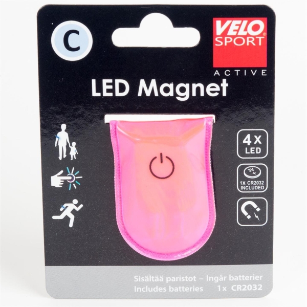 Velo Sport C led magneetti 4led pinkki