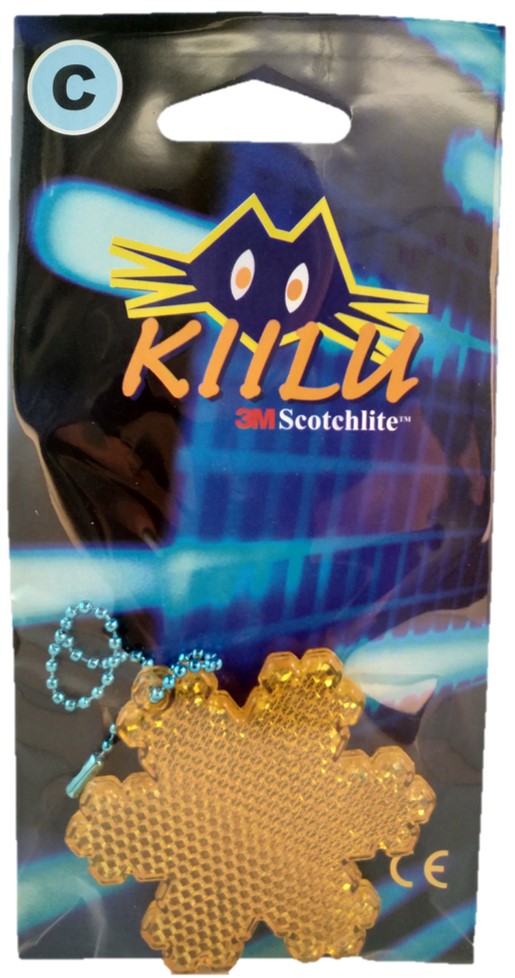 Kiilu heijastin C lumihiutale keltainen kova