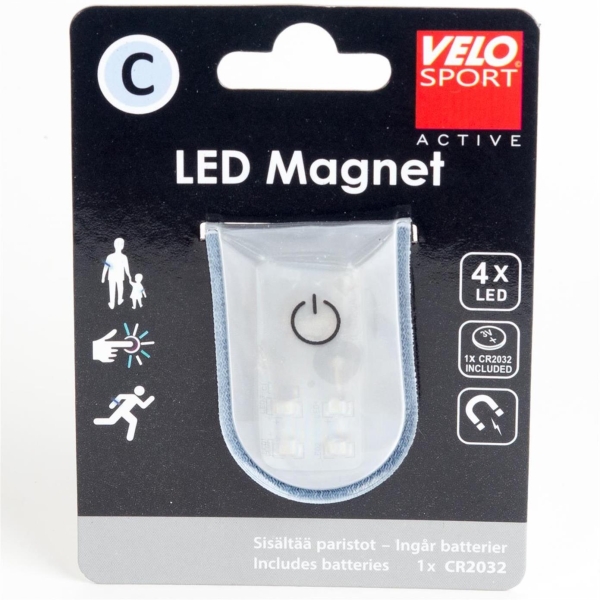 Velo Sport C Led Magneetti 4Led, Valkoinen