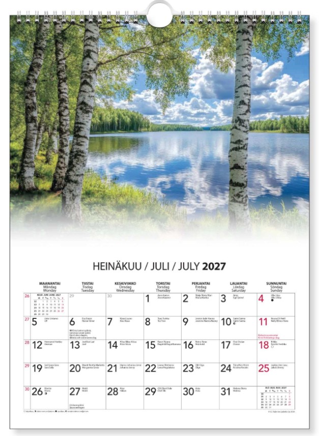 SEINÄKALENTERI A3 MAISEMA 2027 (8167) - Image 3