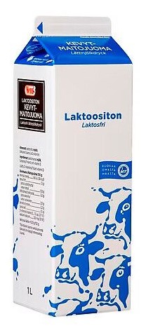 Kevytmaitojuoma 1L, UHT laktoositon, Menu