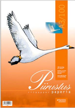 Piirustuspaperi, A3, 100 arkkia, valkoinen, 120 g