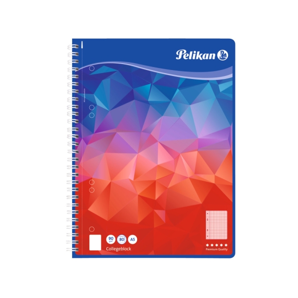 Kierrevihko A5 80s 90gsm ruudut Pelikan