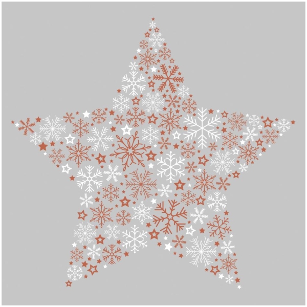 SERVETTI 33 CM – Frozen star copper