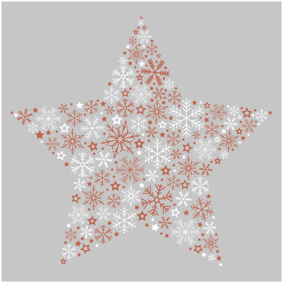 SERVETTI 33 CM - Frozen star copper