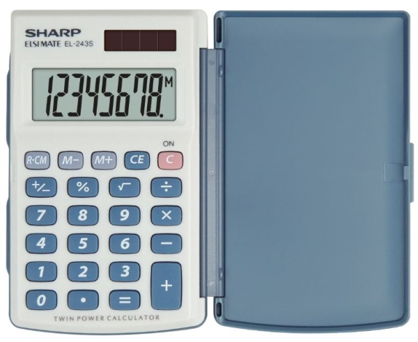 Taskulaskin Sharp EL243S, suojakannella