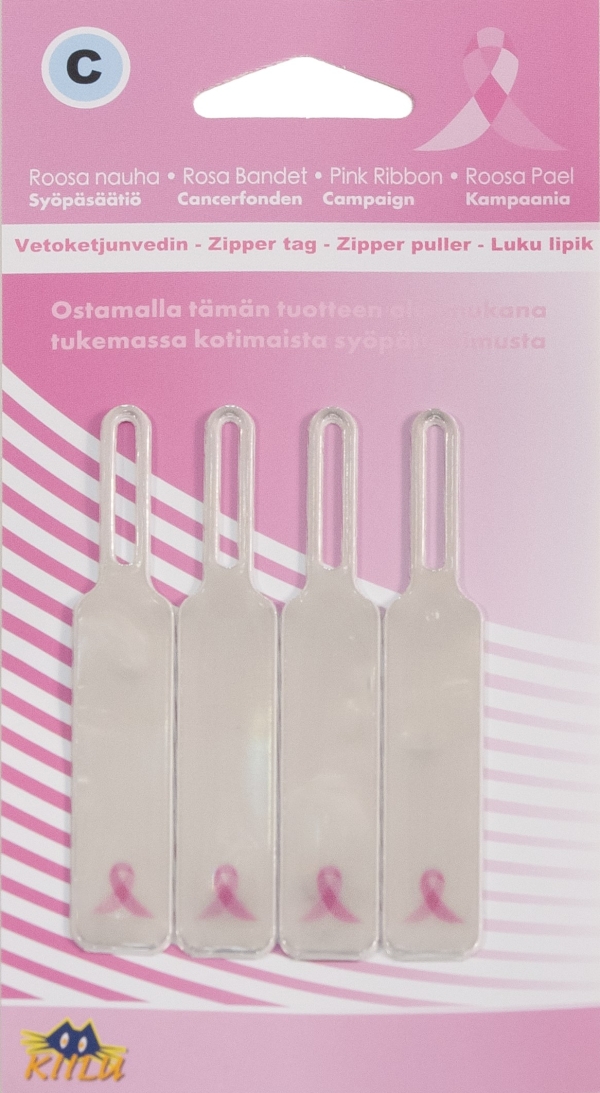 KIILU C VETOKETJUVEDIN ROOSA NAUHA LOGOT