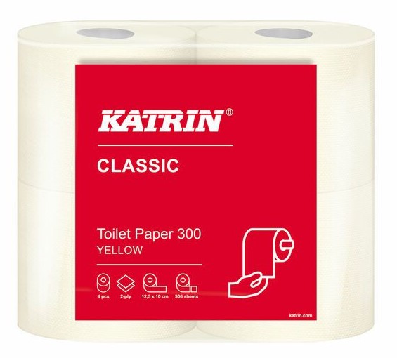 WC-Paperi Katrin classic 300, 2krs keltainen 38,2m 40rll (104753)