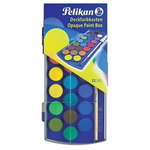 VESIVÄRIT 22+1 KPL JA PENSSELI PELIKAN