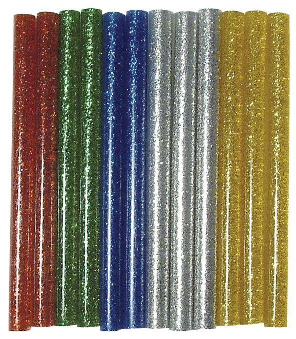 KUUMALIIMAPISTOOLIN LIIMAPUIKKO GLITTER 10CM, 12KPL