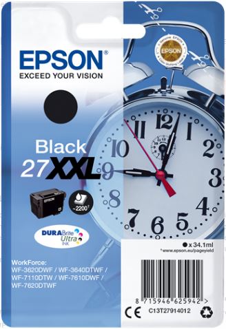 Epson Durabite 27 XXL musta, 34,1 ml